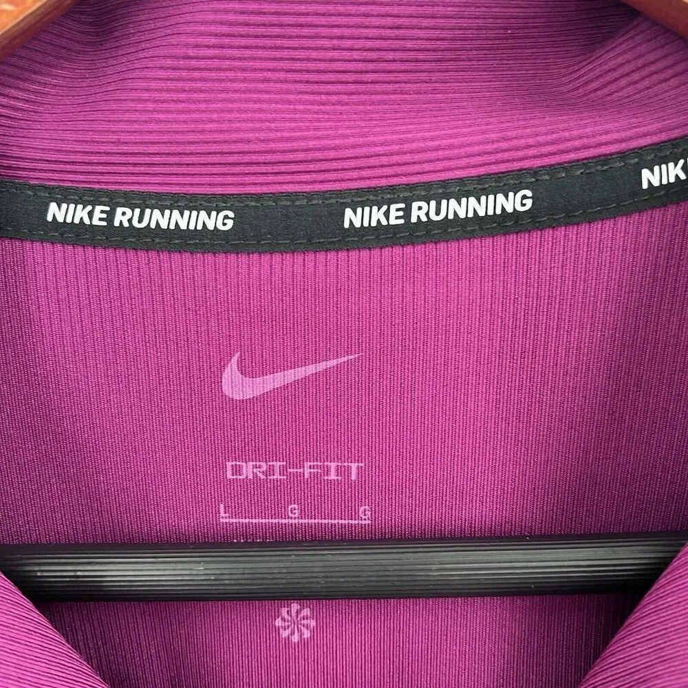 Nike Dri-Fit Element Half Zip Pullover Long Sleeve Running Purple